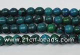 CCS400 15.5 inches 4mm round dyed chrysocolla gemstone beads