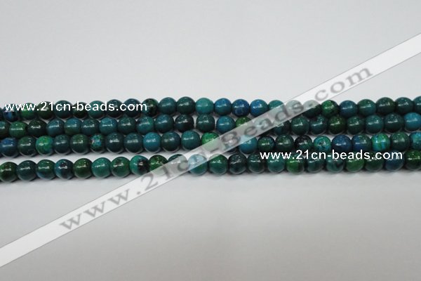 CCS400 15.5 inches 4mm round dyed chrysocolla gemstone beads