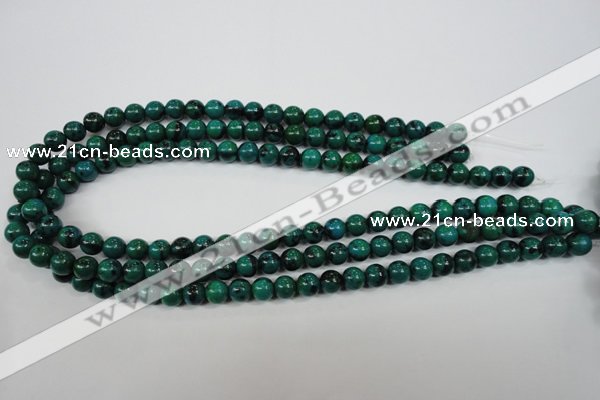 CCS402 15.5 inches 8mm round dyed chrysocolla gemstone beads