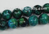 CCS404 15.5 inches 12mm round dyed chrysocolla gemstone beads