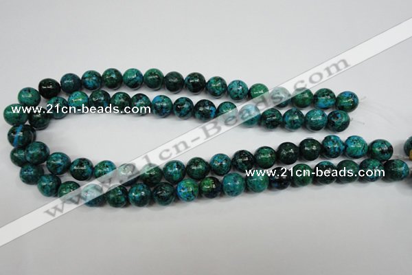 CCS404 15.5 inches 12mm round dyed chrysocolla gemstone beads