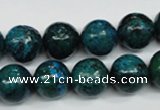 CCS405 15.5 inches 14mm round dyed chrysocolla gemstone beads