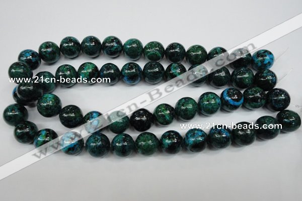 CCS406 15.5 inches 16mm round dyed chrysocolla gemstone beads