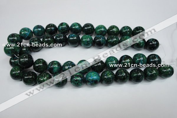 CCS407 15.5 inches 18mm round dyed chrysocolla gemstone beads