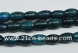 CCS412 15.5 inches 6*9mm rice dyed chrysocolla gemstone beads