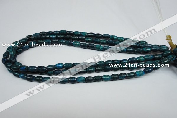 CCS412 15.5 inches 6*9mm rice dyed chrysocolla gemstone beads