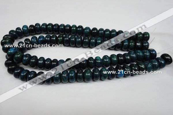 CCS415 15.5 inches 8*14mm rondelle dyed chrysocolla gemstone beads