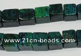 CCS420 15.5 inches 10*10mm cube dyed chrysocolla gemstone beads