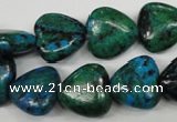 CCS424 15.5 inches 14*14mm heart dyed chrysocolla gemstone beads