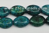 CCS444 15.5 inches 13*18mm oval dyed chrysocolla gemstone beads