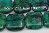 CCS467 15.5 inches 20*20mm square dyed chrysocolla gemstone beads