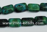 CCS472 15.5 inches 10*14mm rectangle dyed chrysocolla gemstone beads