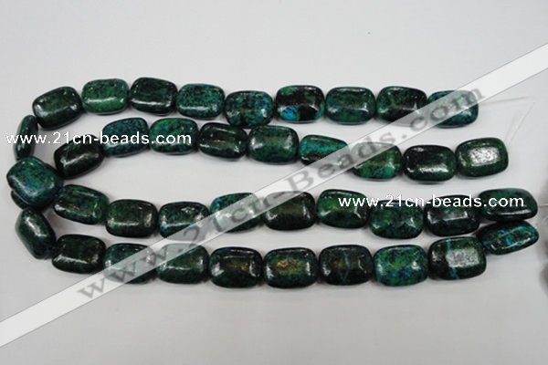 CCS475 15.5 inches 15*20mm rectangle dyed chrysocolla gemstone beads