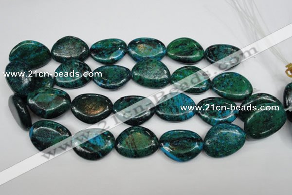 CCS481 15.5 inches 22*30mm freeform dyed chrysocolla gemstone beads