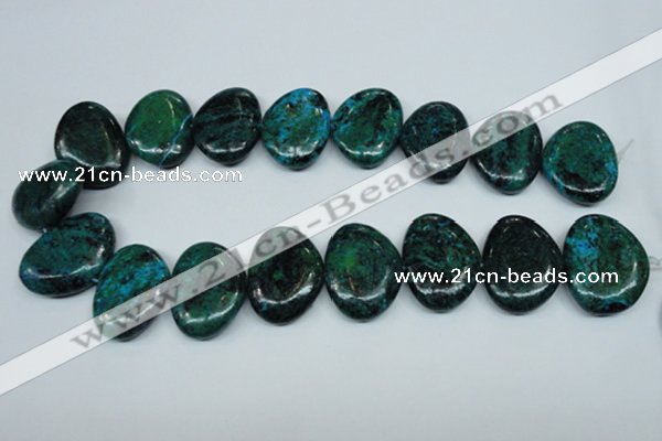 CCS482 15.5 inches 22*30mm freeform dyed chrysocolla gemstone beads