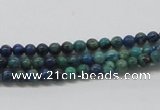 CCS50 16 inches 4mm round dyed chrysocolla gemstone beads wholesale