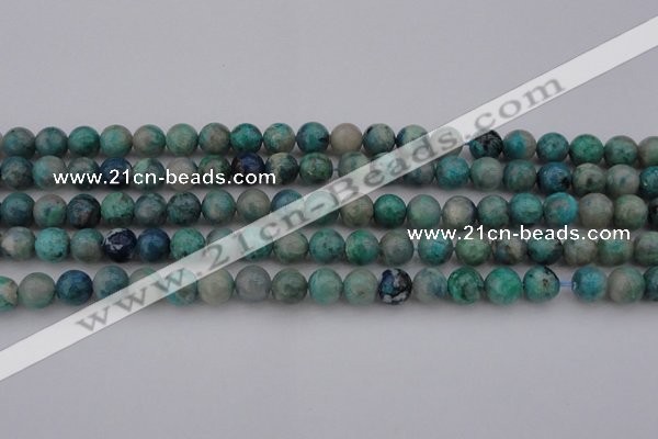 CCS512 15.5 inches 8mm round natural chrysocolla gemstone beads