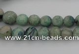 CCS518 15.5 inches 4mm - 12mm round matte natural chrysocolla beads