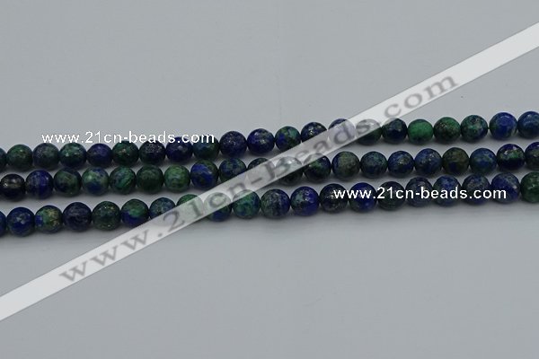 CCS532 15.5 inches 8mm faceted round dyed chrysocolla beads