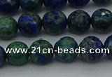 CCS533 15.5 inches 10mm faceted round dyed chrysocolla beads