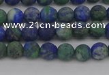 CCS541 15.5 inches 6mm round matte dyed chrysocolla beads