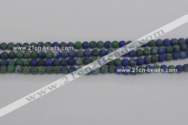 CCS541 15.5 inches 6mm round matte dyed chrysocolla beads