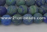 CCS542 15.5 inches 8mm round matte dyed chrysocolla beads