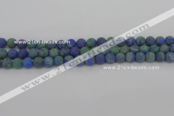 CCS542 15.5 inches 8mm round matte dyed chrysocolla beads