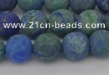 CCS543 15.5 inches 10mm round matte dyed chrysocolla beads