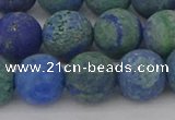 CCS544 15.5 inches 12mm round matte dyed chrysocolla beads