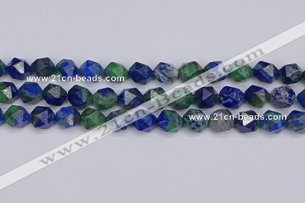 CCS549 15.5 inches 12mm faceted nuggets dyed chrysocolla beads