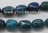 CCS58 16 inches 12*15mm nuggets dyed chrysocolla gemstone beads