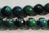 CCS604 15.5 inches 12mm faceted round dyed chrysocolla gemstone beads