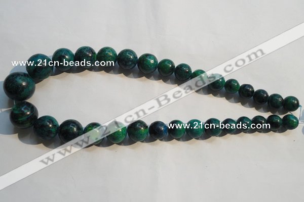 CCS609 15.5 inches 10mm – 20mm round dyed chrysocolla gemstone beads