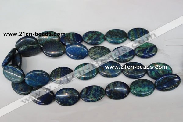 CCS61 16 inches 22*30mm oval dyed chrysocolla gemstone beads