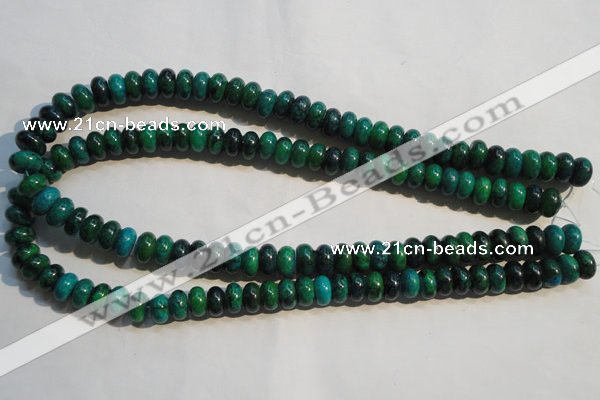 CCS616 15.5 inches 6*10mm rondelle dyed chrysocolla gemstone beads