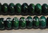 CCS617 15.5 inches 8*12mm rondelle dyed chrysocolla gemstone beads