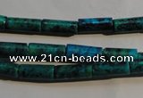 CCS624 15.5 inches 5*13mm tube dyed chrysocolla gemstone beads