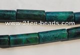 CCS625 15.5 inches 7*18mm tube dyed chrysocolla gemstone beads