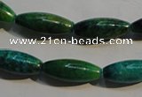 CCS634 15.5 inches 8*20mm rice dyed chrysocolla gemstone beads