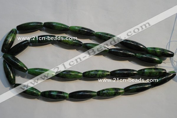CCS635 15.5 inches 10*30mm rice dyed chrysocolla gemstone beads