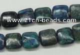 CCS65 16 inches 12*12mm square dyed chrysocolla gemstone beads