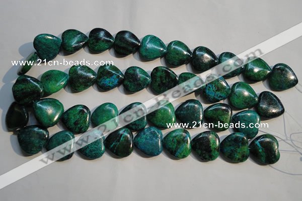 CCS654 15.5 inches 20*20mm heart dyed chrysocolla gemstone beads