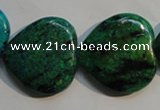 CCS655 15.5 inches 25*25mm heart dyed chrysocolla gemstone beads