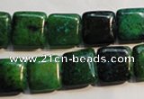 CCS658 15.5 inches 12*12mm square dyed chrysocolla gemstone beads