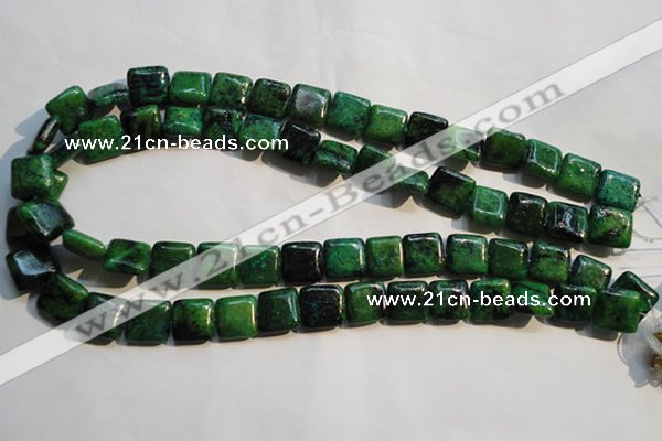 CCS658 15.5 inches 12*12mm square dyed chrysocolla gemstone beads