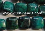 CCS659 15.5 inches 15*15mm square dyed chrysocolla gemstone beads