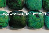 CCS672 15.5 inches 20*20mm square dyed chrysocolla gemstone beads