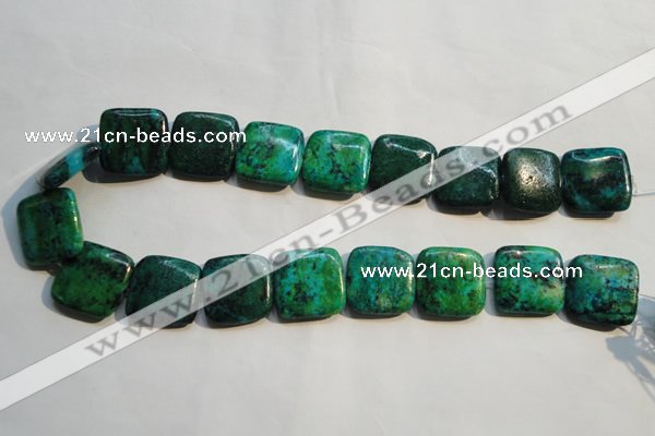 CCS673 15.5 inches 22*22mm square dyed chrysocolla gemstone beads