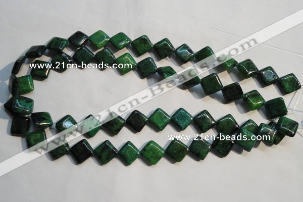 CCS681 15.5 inches 12*12mm diamond dyed chrysocolla gemstone beads